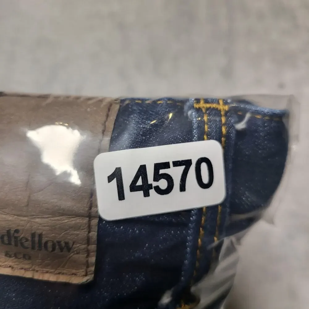 Goodfellow Selvedge Jeans Mens 38x32 Blue Slim Straight Dark Wash 14 Oz
